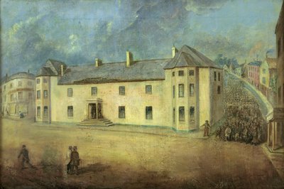 1839年11月4日にニューポートのウエストゲートホテルを攻撃するチャーティスト 作： W. Howell