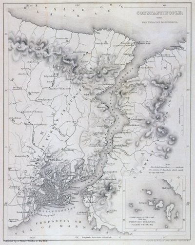 コンスタンティノープルとボスポラス海峡、1850年頃 作： W Hughes