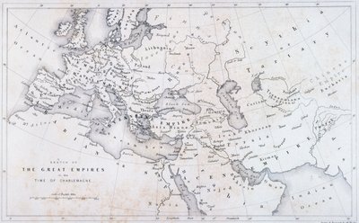 シャルルマーニュの時代の大帝国、1850年頃 作： W Hughes
