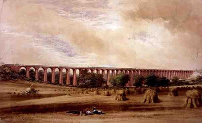 ウェルウィン・ヴァイアダクト 1850年頃 （水彩・紙） 作： W. Humber