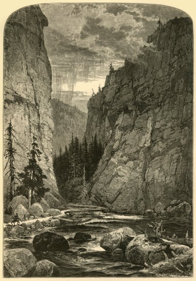 Bowlder Cañon」、1874年。   作： W. J. Linton
