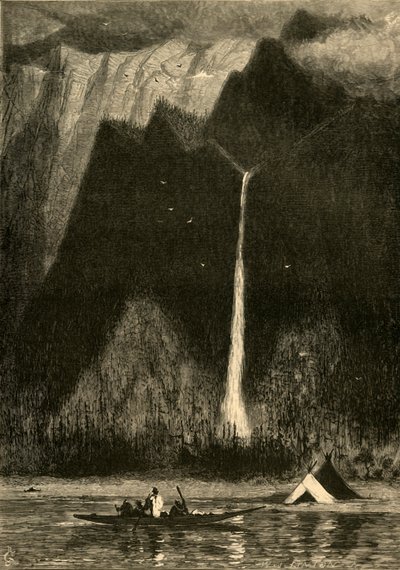 Multanomah Falls」、1872年。 作： W. J. Linton