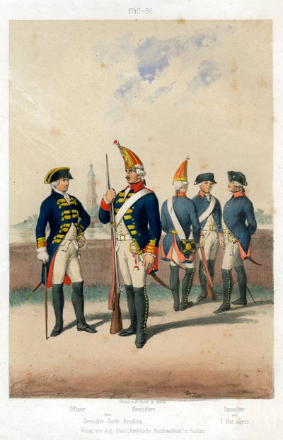 ドイツ軍の制服、1740-1786 19 世紀。 作： W Korn