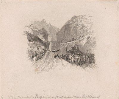 Hannibal passando pelos Alpes (vinheta) 作： W. R. Smith