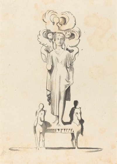 アキレスのバローで発見されたミネルバのブロンズ像 作： W. Walton after John Flaxman