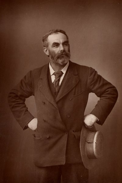 "ジョン・バーンズ（1858-1943）イギリスの労働党（社会主義者）政治家。(ウッドベリータイプ) 作： W. and D. (after) Downey