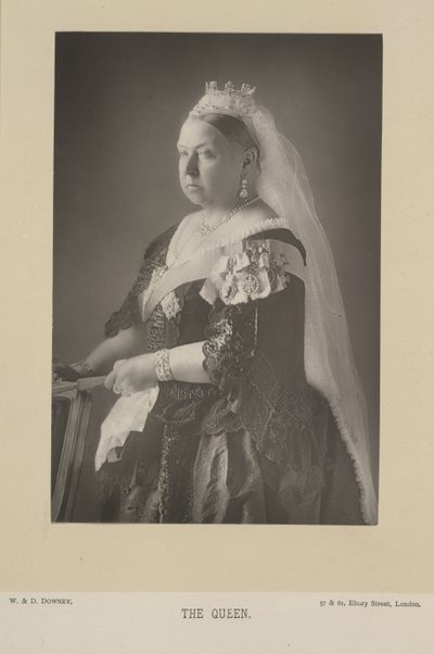 ヴィクトリア女王。 グレートブリテンおよびアイルランド連合王国の女王、および (1876 年から) インドの皇后。 肖像画。 作： W. and D. Downey