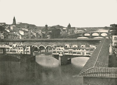 ヴェッキオ橋、イタリア、フィレンツェ、1895年。 作： W and S Ltd