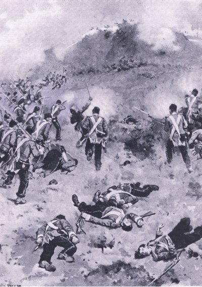 1915年の陸と海でのイギリスの戦いのイラスト 作： Wal Paget