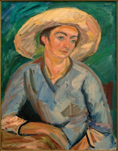 帽子をかぶった女性（オダ・レスラー 作： Waldemar Rosler