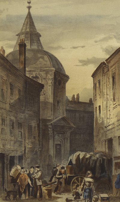 Warwick Lane、Newgate Street、City（chromolitho） 作： Waldo Sargeant