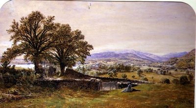 風景の中の女性、アンブルサイド 作： Waller Hugh Paton