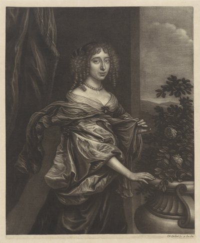 バラの茂みの近くの女性の肖像画 作： Wallerant Vaillant