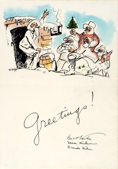 クリスマスの挨拶 1933 作： Walt Kuhn