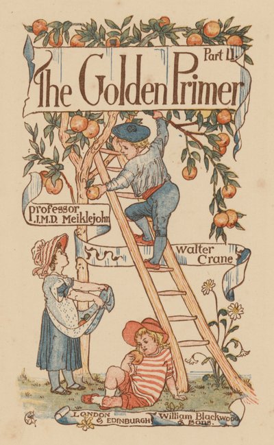 The Golden Primer のタイトル ページのイラスト (カラー リソ) 作： Walter (after) Crane