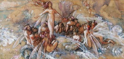 A Festival (紙に鉛筆、水彩、ガッシュ) 作： Walter A. E. (attr.to) Russell