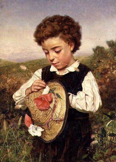 麦わら帽子（油 作： Walter Anderson