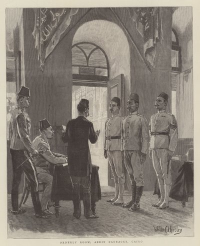 秩序ある部屋、アブディン兵舎、カイロ、インド 作： Walter Charles Horsley