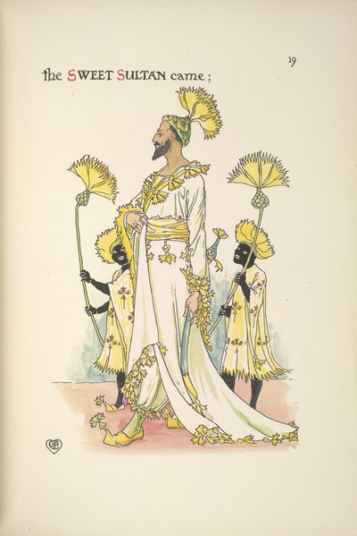 スルタン、結婚式のゲストの一人 作： Walter Crane