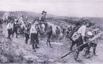 セッジムーア後、イギリスと陸海の戦い1915年のイラスト 作： Walter Crane