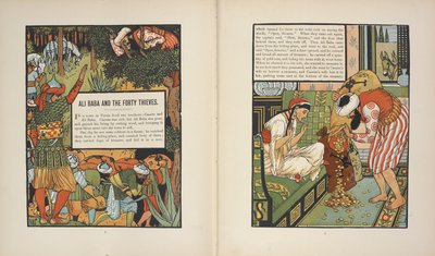 アリババと40人の盗賊。 作： Walter Crane