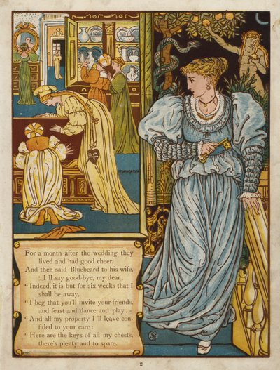 青ひげ（カラーリトグラフ 作： Walter Crane