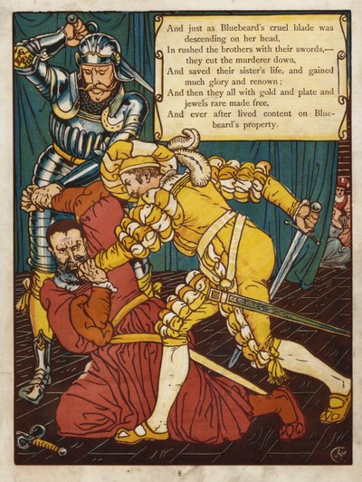 青ひげ（カラーリトグラフ 作： Walter Crane