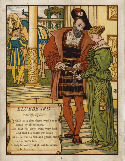 青ひげ（カラーリトグラフ 作： Walter Crane