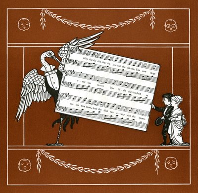 猫とバイオリン 作： Walter Crane
