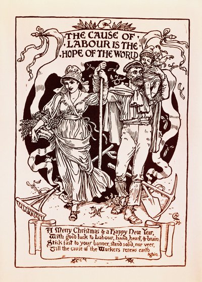 労働の原因は世界の希望 作： Walter Crane