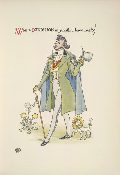 Dente-de-leão. Um jovem bem vestido 作： Walter Crane