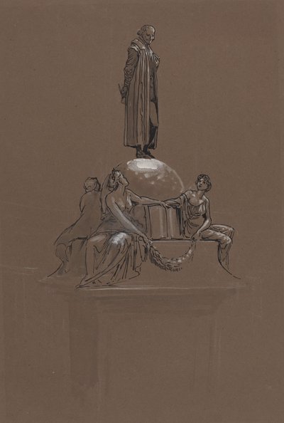 シェイクスピア記念碑のデザイン 作： Walter Crane
