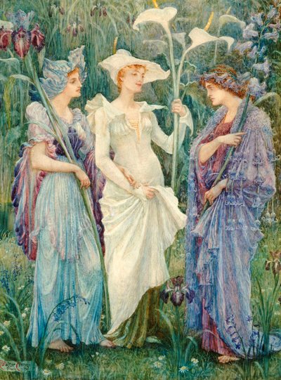 春の徴候、1894 作： Walter Crane