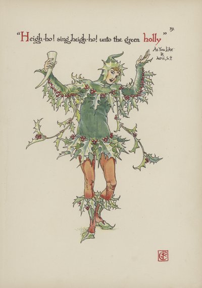 シェイクスピアーの庭の花 作： Walter Crane
