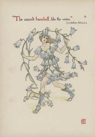 シェイクスピアーの庭の花 作： Walter Crane