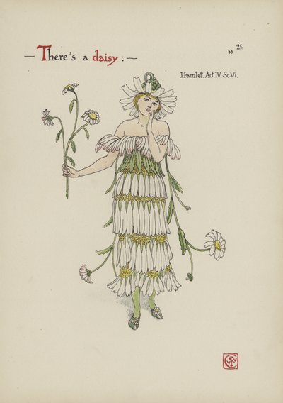 シェイクスピアーの庭の花 作： Walter Crane