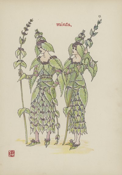 シェイクスピアーの庭の花 作： Walter Crane