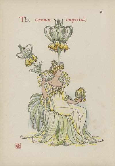 シェイクスピアーの庭の花 作： Walter Crane