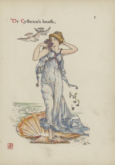 シェイクスピアーの庭の花 作： Walter Crane