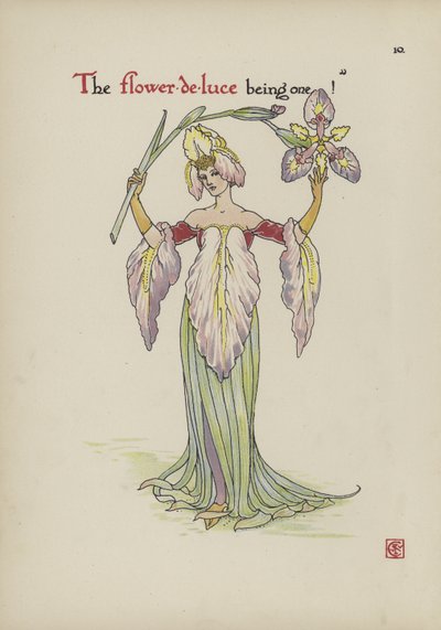 シェイクスピアーの庭の花 作： Walter Crane