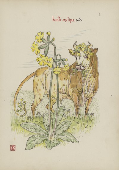 シェイクスピアーの庭の花 作： Walter Crane