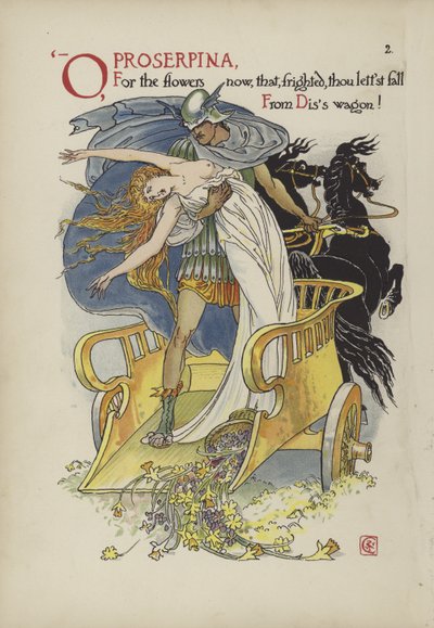 シェイクスピアーの庭の花 作： Walter Crane