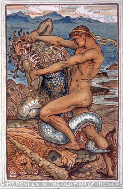 ヘラクレスとネリー 作： Walter Crane
