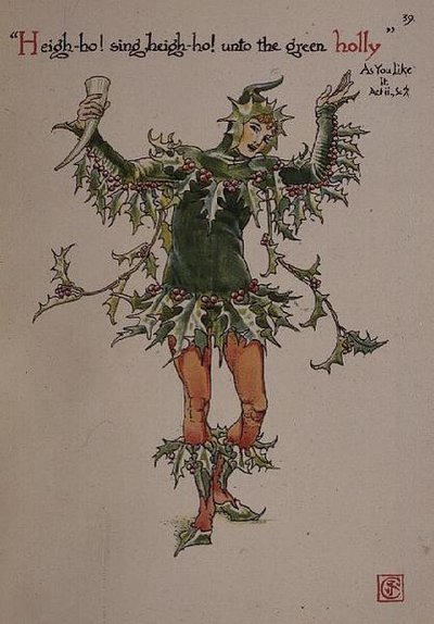 ホリー（「シェイクスピアの庭の花」より 作： Walter Crane