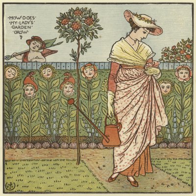 私の貴婦人の庭はどのように成長しますか 作： Walter Crane