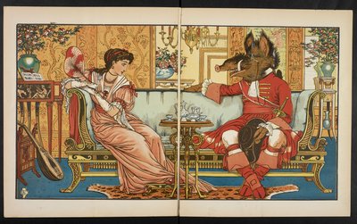 美女と野獣の挿絵。 作： Walter Crane