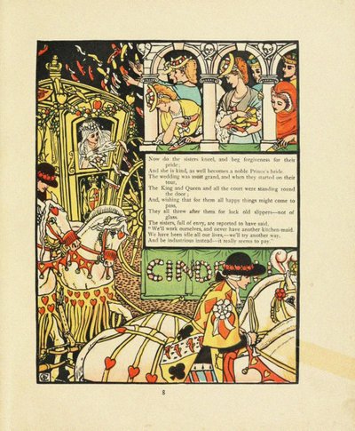 おとぎ話シンデレラのイラスト 作： Walter Crane