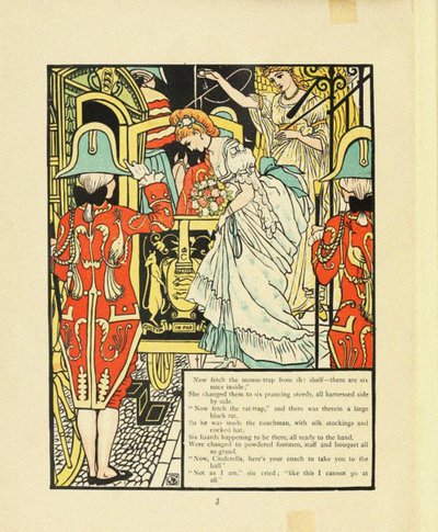 おとぎ話シンデレラのイラスト 作： Walter Crane