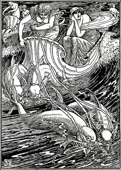妖精の女王のイラスト、c1890、1897 作： Walter Crane