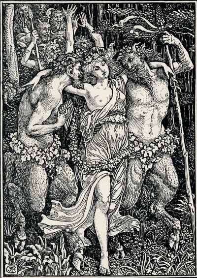 妖精の女王のイラスト、c1890、1897 作： Walter Crane